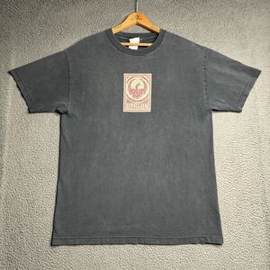 Vintage Y2K Dragon Alliance T-Shirt Gradient Black Distressed Burnout Mens Large